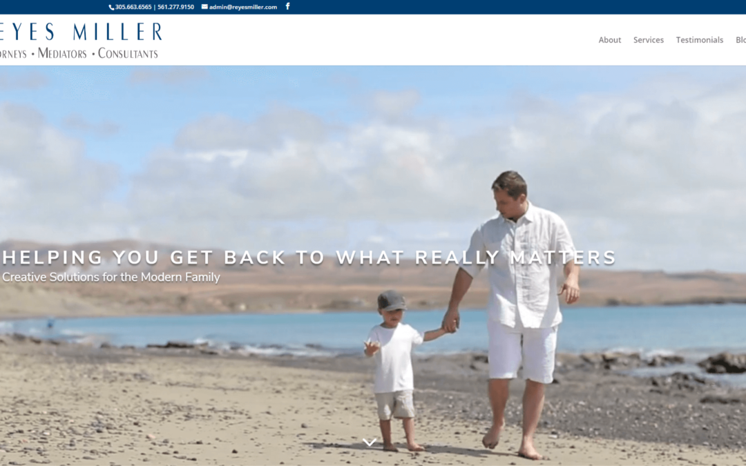After photo of Reyes Miller Website built by T. Doner and Associates